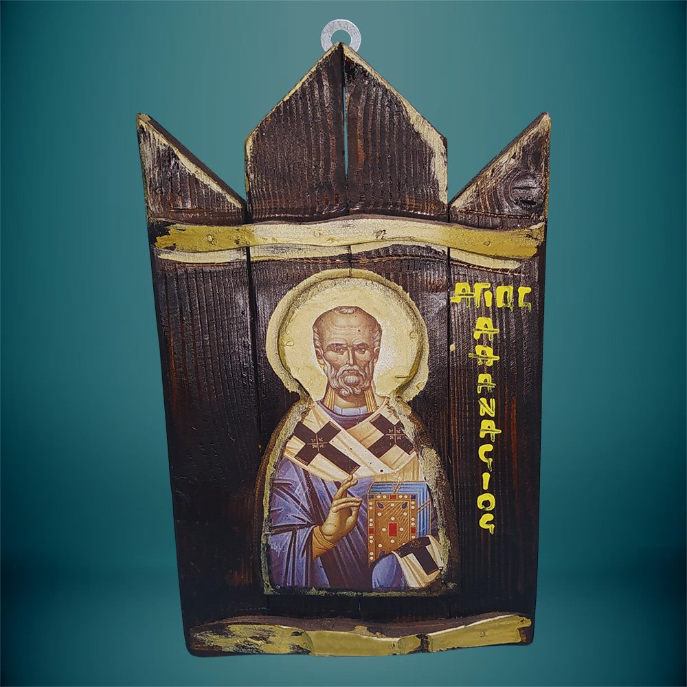 Εικόνα τρίπτυχη Άγιος Αθανάσιος - haraxe to