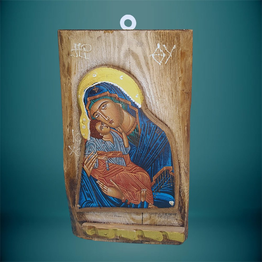 Ikona-xilo-me-nera-panagia-1 Εικόνα Ξύλο με νέρα Παναγία - haraxe to