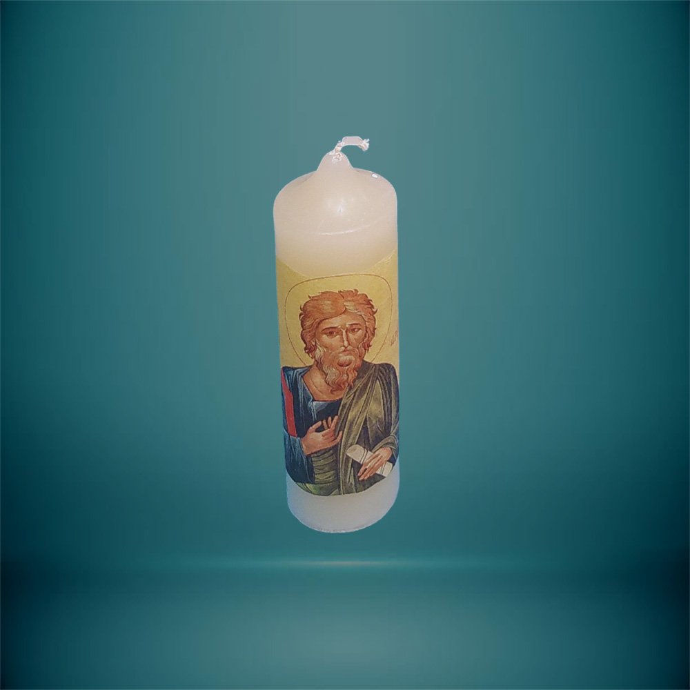 Κερί Στρογγυλό Μεσαίο με Άγιους - haraxe to