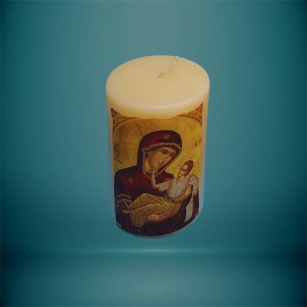 Κερί Στρογγύλο Μεσαίο με Παναγία - haraxe to