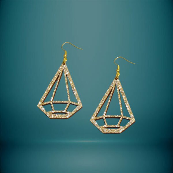 Σκουλαρίκια Διαμάντι με Χρυσό Στραφταλιζέ - haraxe to