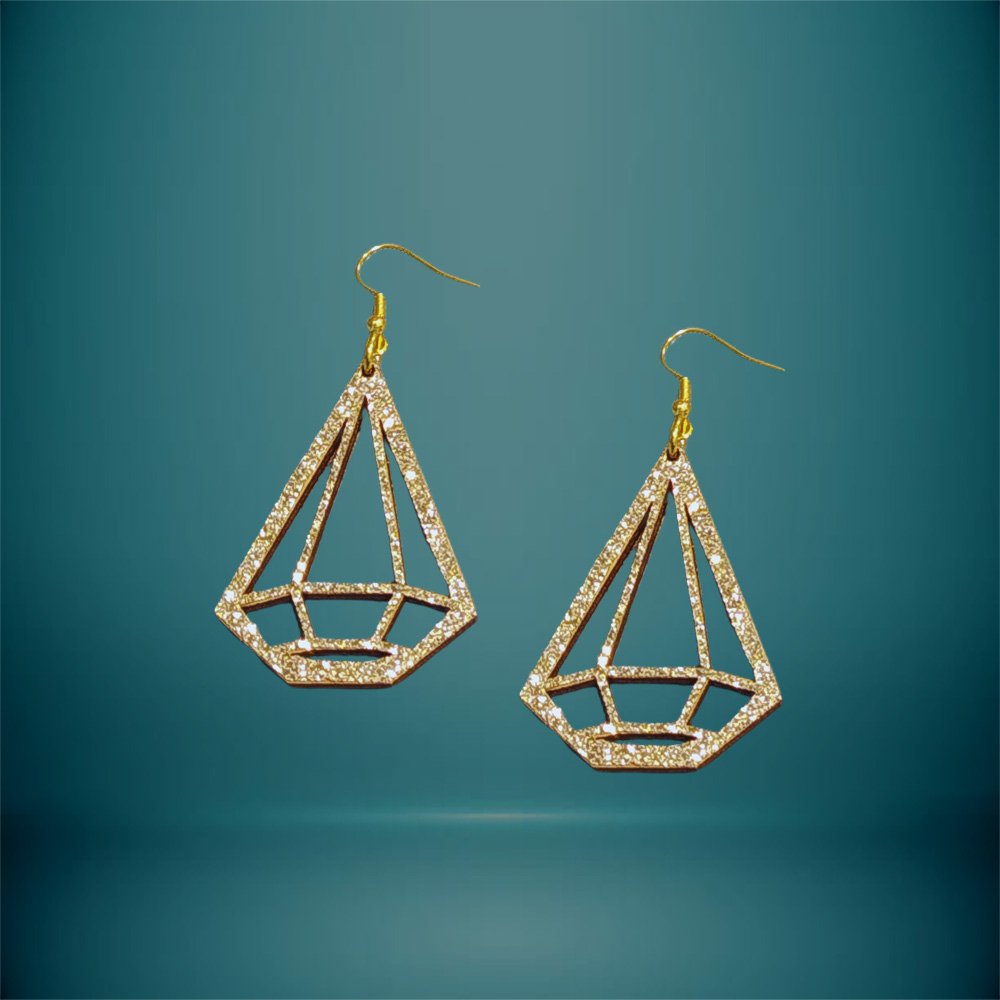 Σκουλαρίκια Διαμάντι με Χρυσό Στραφταλιζέ - haraxe to