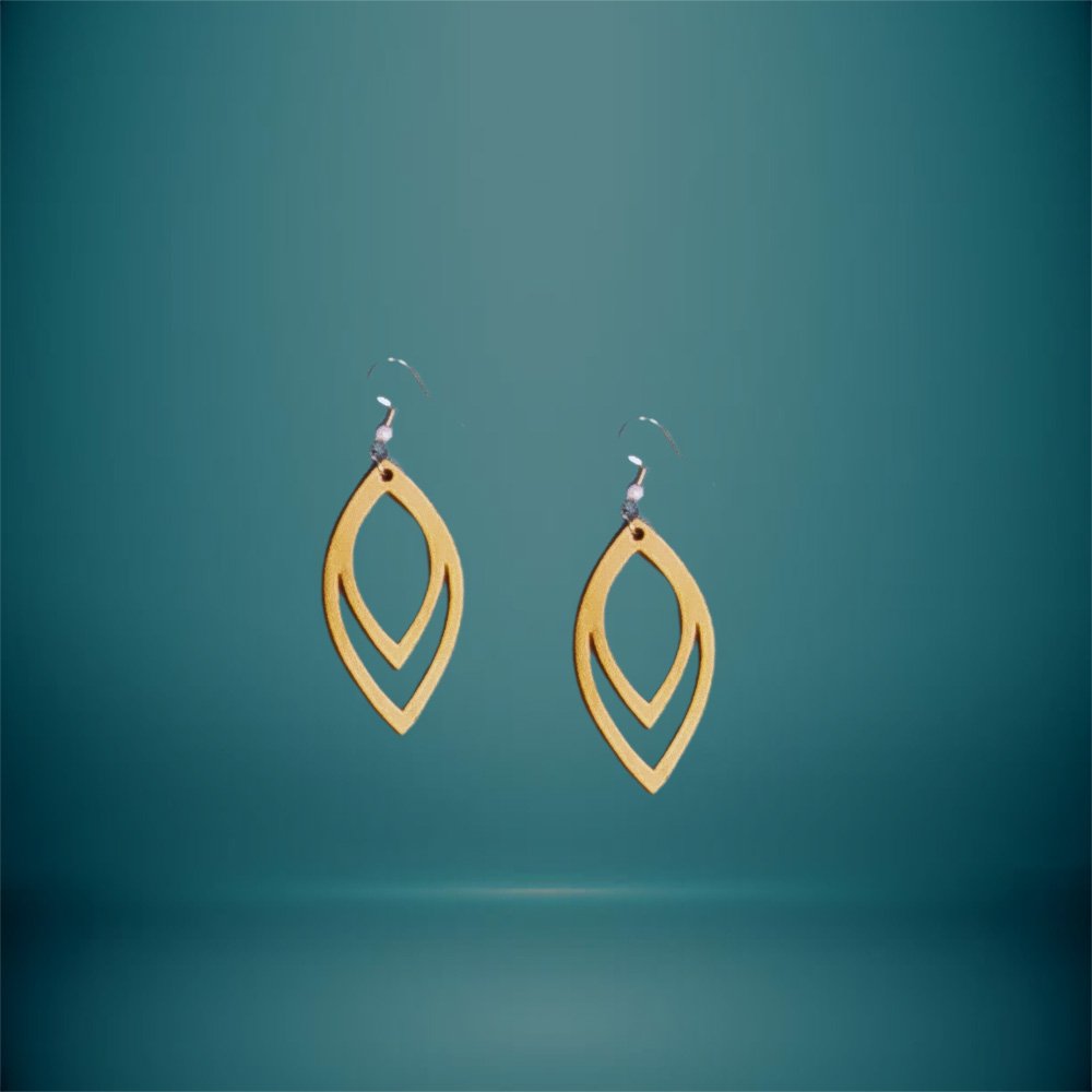 Σκουλαρίκια Ξύλινα με Σχήμα Μάτι - haraxe to