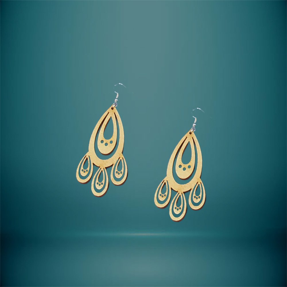 Σκουλαρίκια Ξύλινα Σχήμα Σταφύλι - haraxe to