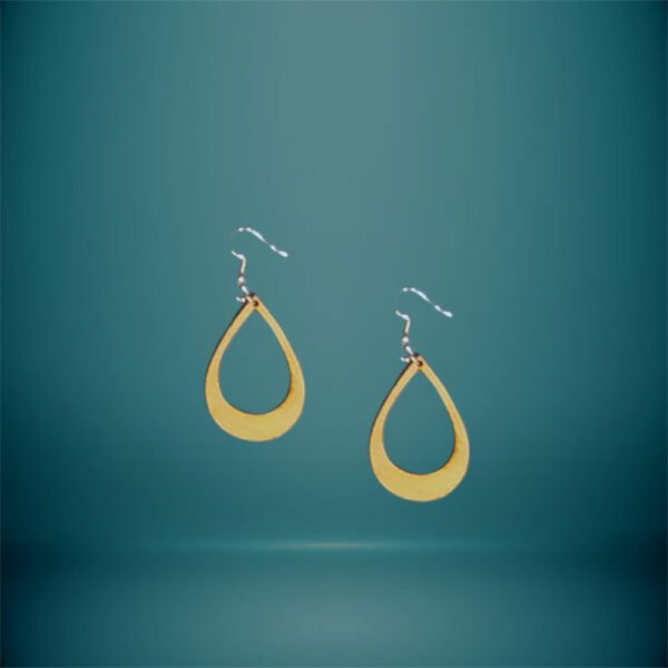 Σκουλαρίκια Ξύλινα Σχήμα Σταγόνας - haraxe to